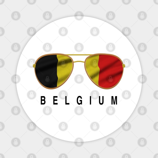 Belgium Sunglasses, Belgium Flag, Belgium gift , Belgian Magnet by JayD World